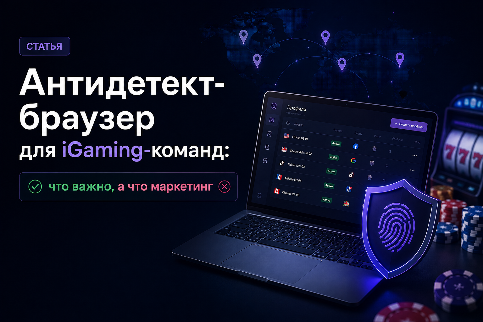 Антидетект-браузер для iGaming-команд: что важно, а что маркетинг